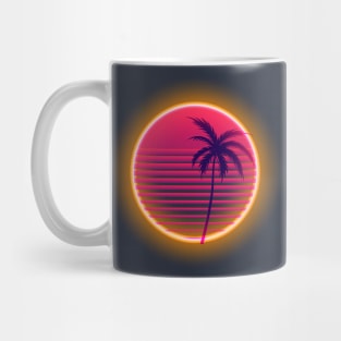 Retro Neon Palm Tree Mug